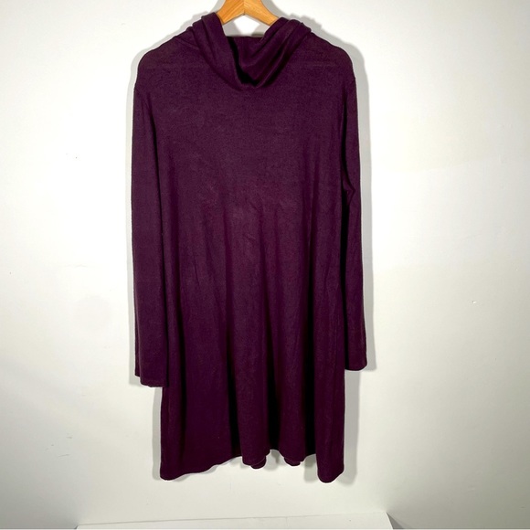 Market & Spruce Dresses & Skirts - Market and Spruce Skye Cowl Neck Hacci Shift Women’s Dress Dark Purple Size XL